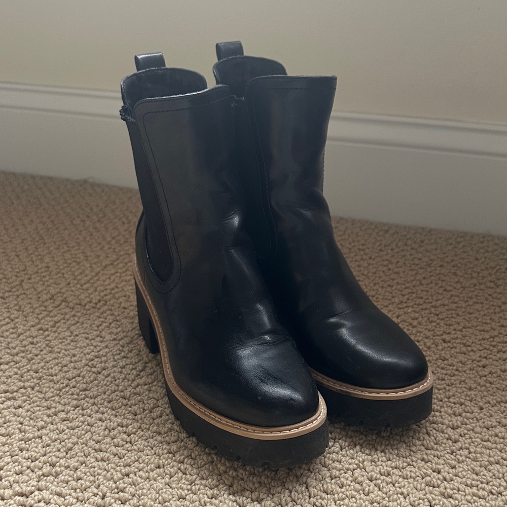 Black Leather Ankle Boots